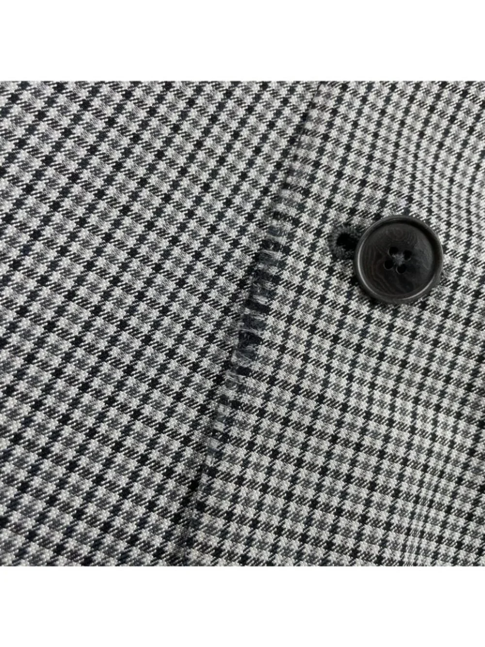 Ermenegildo Zegna Men’s Wool/Silk 2-Button Blazer Gray Plaid • Italy • 44R US